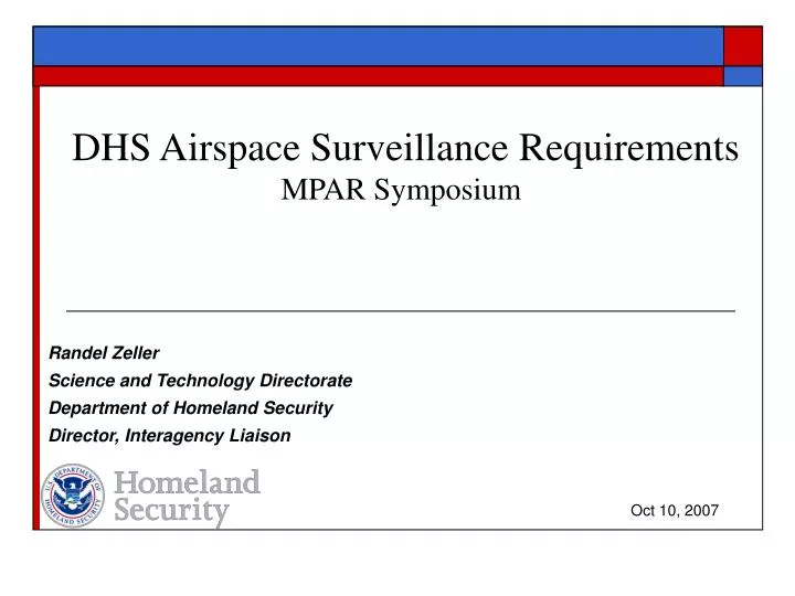 dhs airspace surveillance requirements mpar symposium