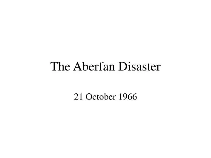 the aberfan disaster