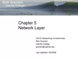Chapter 5 Network Layer