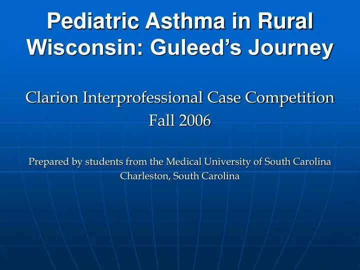 pediatric asthma in rural wisconsin guleed s journey