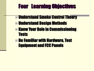 Four Learning Objectives