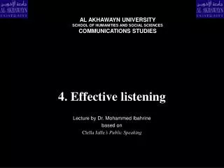 4. Effective listening
