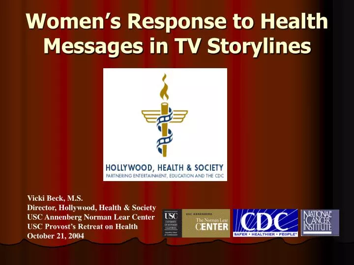 women s response to health messages in tv storylines