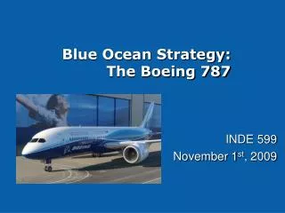 Blue Ocean Strategy: The Boeing 787