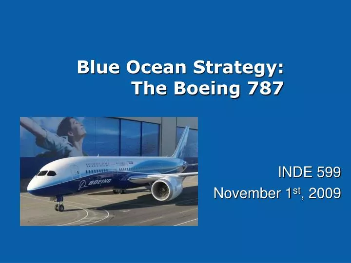 blue ocean strategy the boeing 787