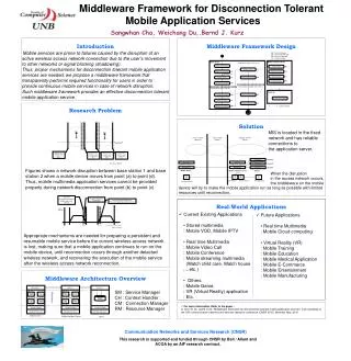Middleware Framework for Disconnection Tolerant Mobile Application Services
