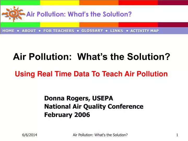 air pollution what s the solution using real time data to teach air pollution