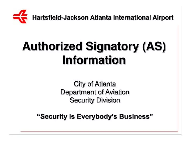 authorized signatory as information