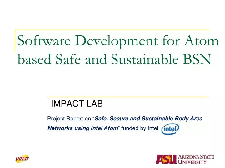 software development for atom based safe and sustainable bsn
