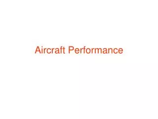 Aircraft Performance