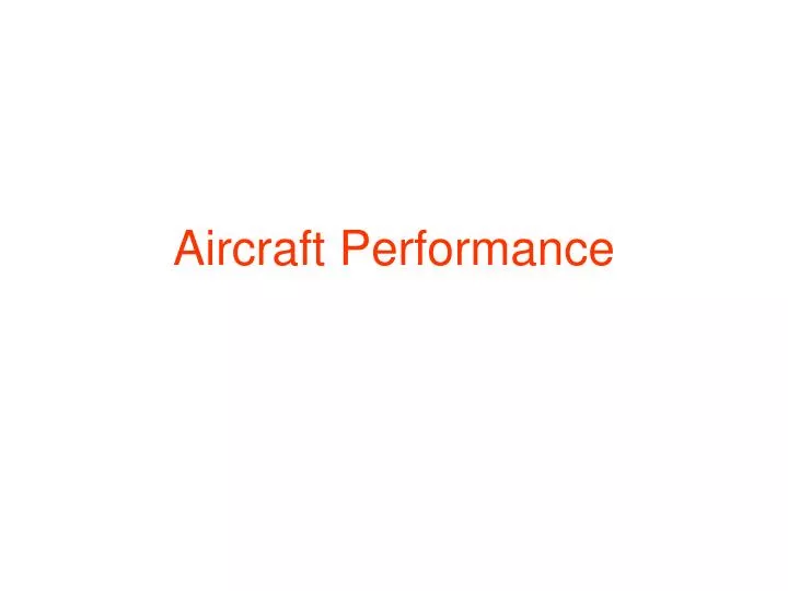 aircraft performance