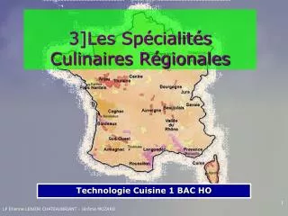 3 les sp cialit s culinaires r gionales
