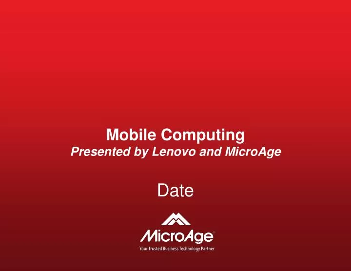 mobile computing presented by lenovo and microage