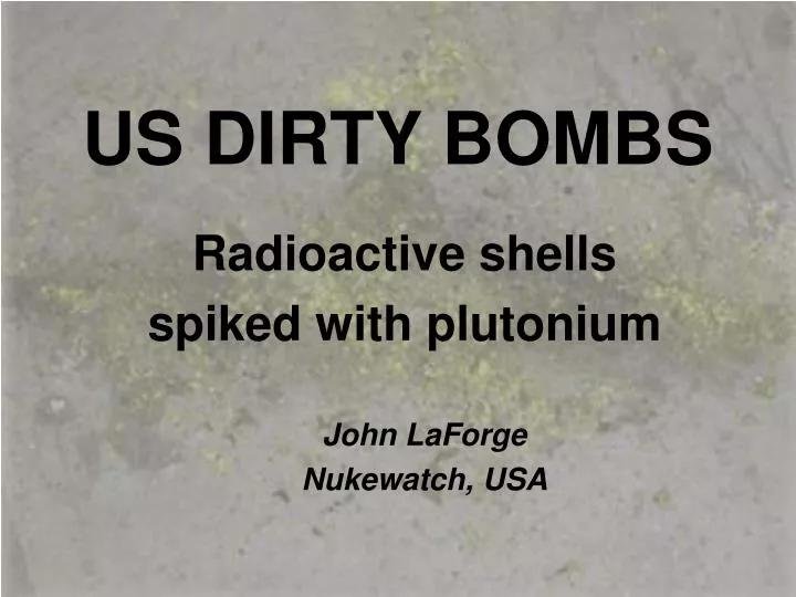 us dirty bombs