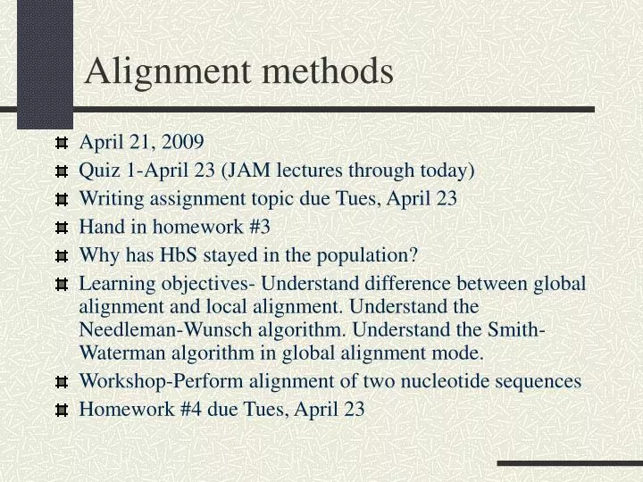alignment methods