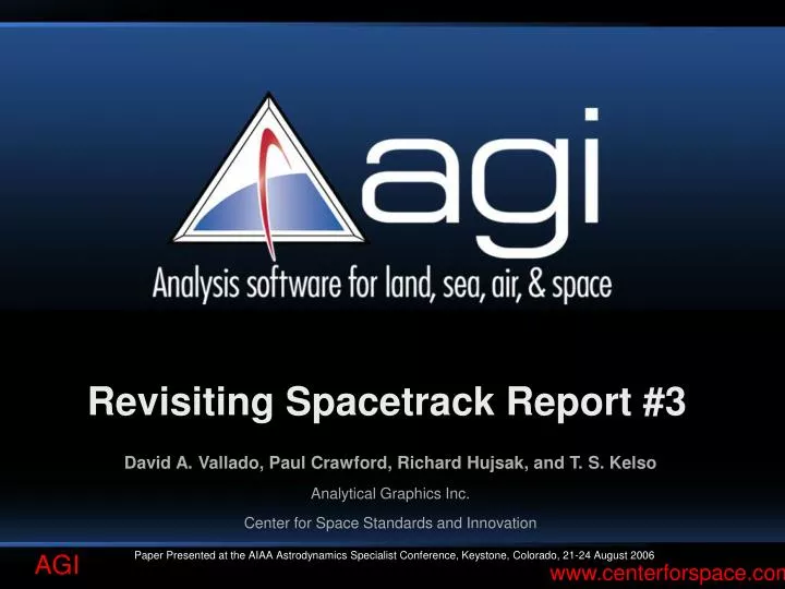 revisiting spacetrack report 3