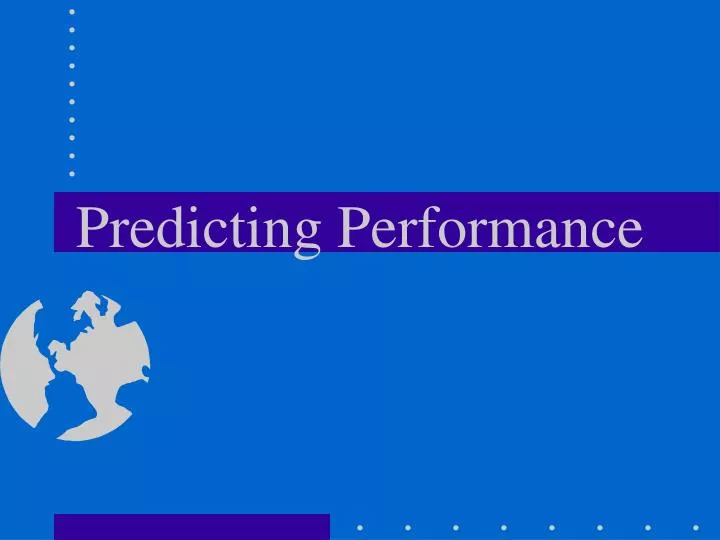 predicting performance