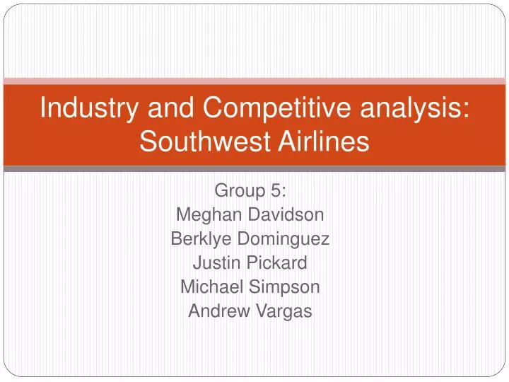 industry and competitive analysis southwest airlines