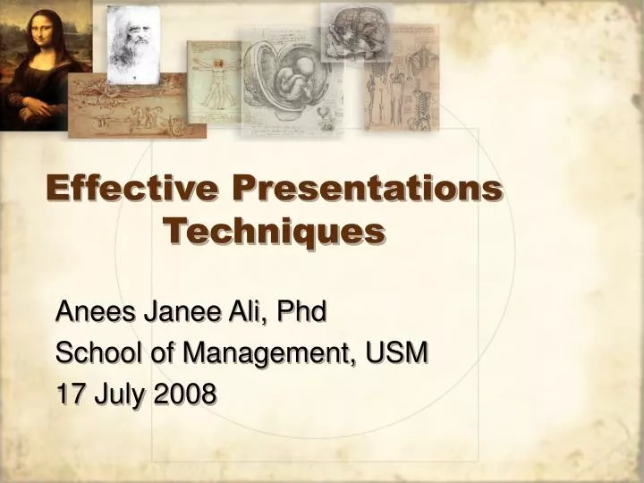 effective presentations techniques