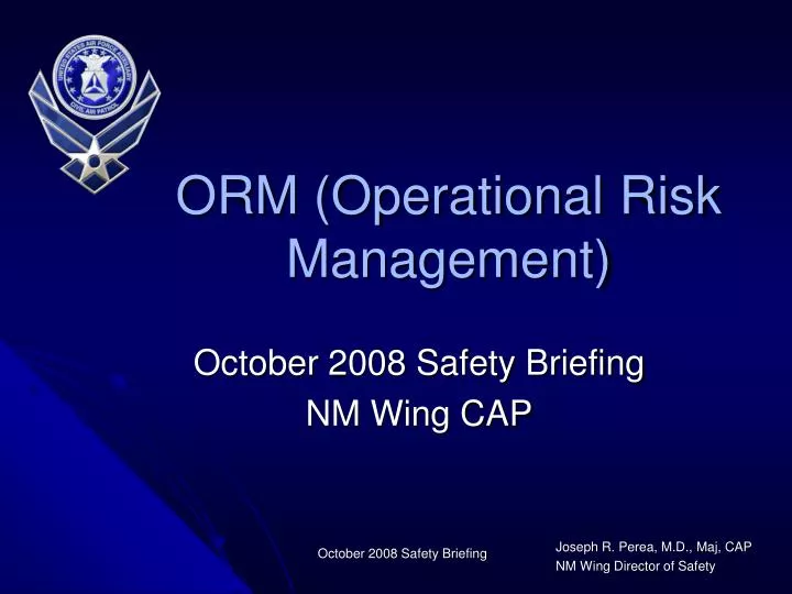 orm operational risk management