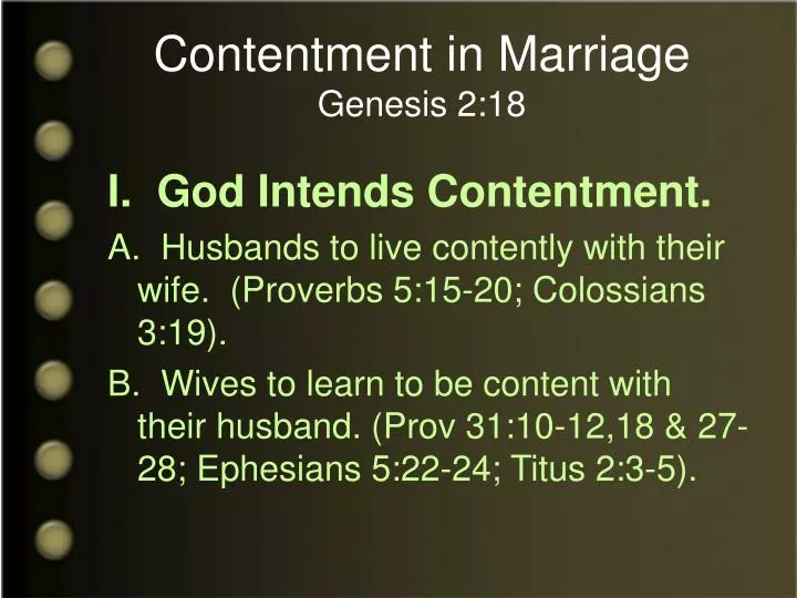 contentment in marriage genesis 2 18
