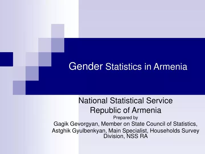 gender statistics in armenia