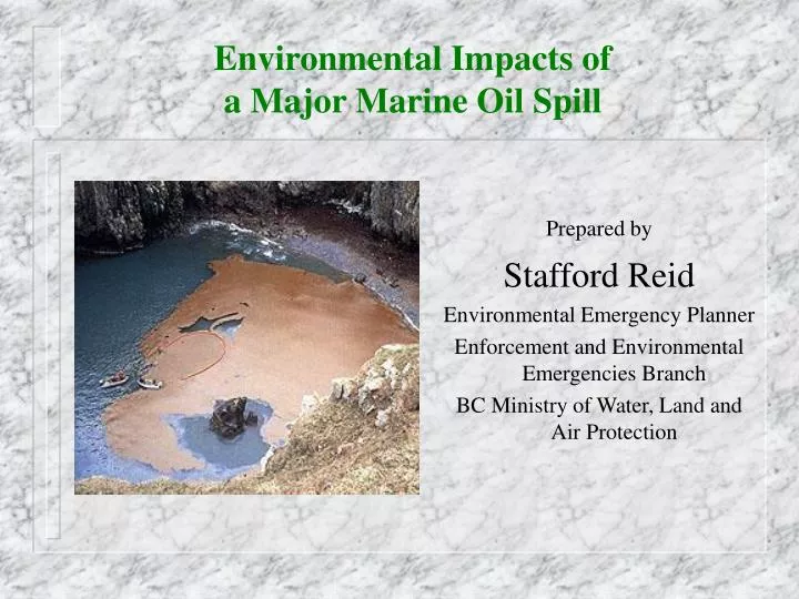 environmental impacts of a major marine oil spill