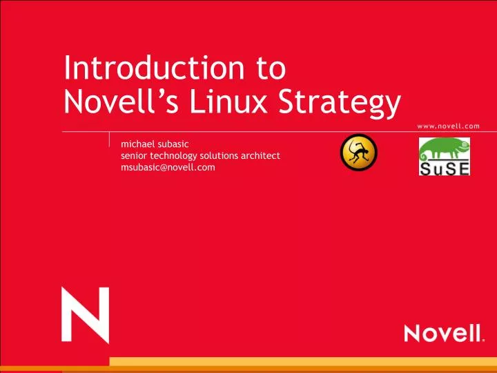 introduction to novell s linux strategy