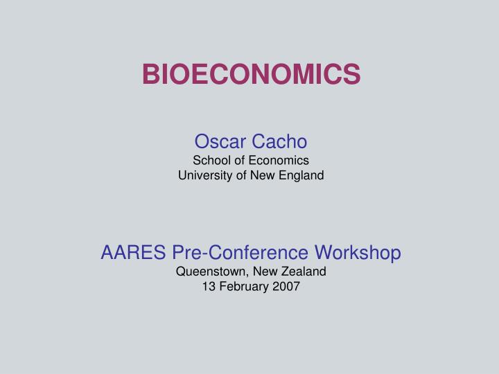 bioeconomics