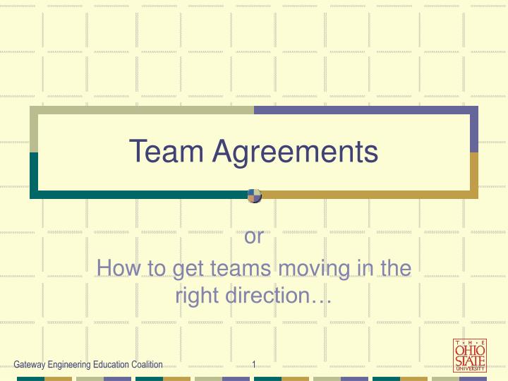 team agreements
