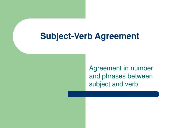 subject verb agreement