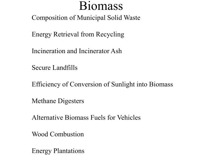 biomass