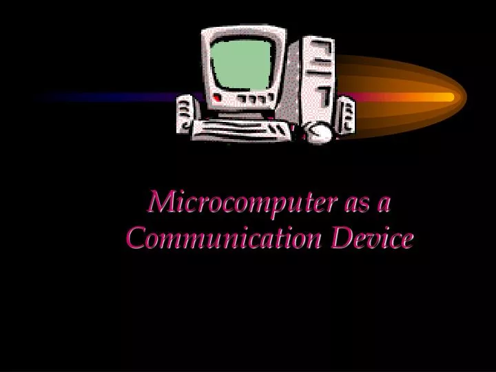 chapter microcomputer as a communication device