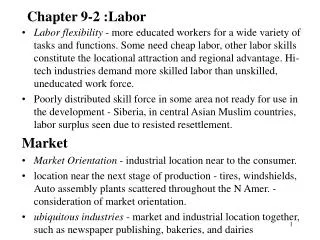 Chapter 9-2 :Labor