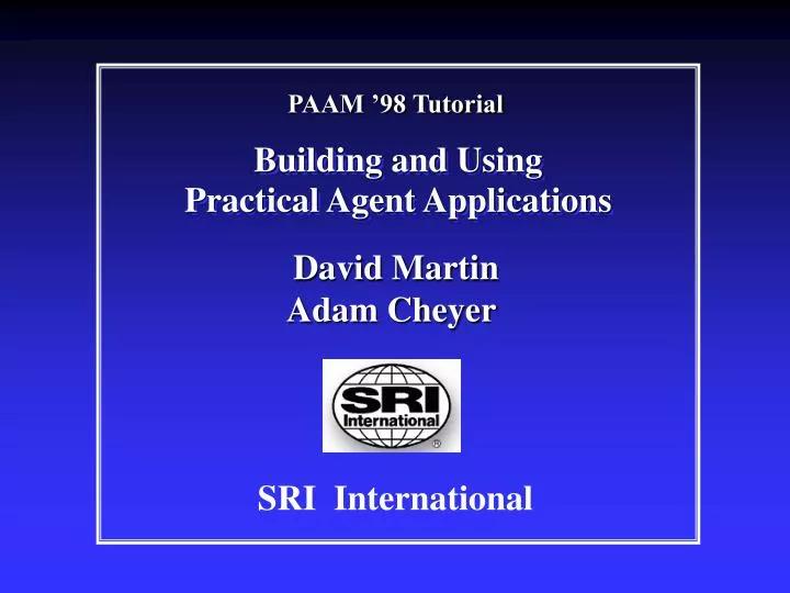 building and using practical agent applications