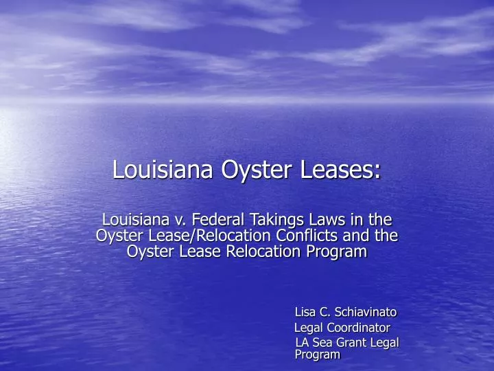louisiana oyster leases