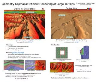 Geometry Clipmaps: Efficient Rendering of Large Terrains