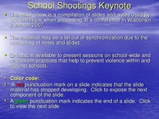School Shootings Keynote