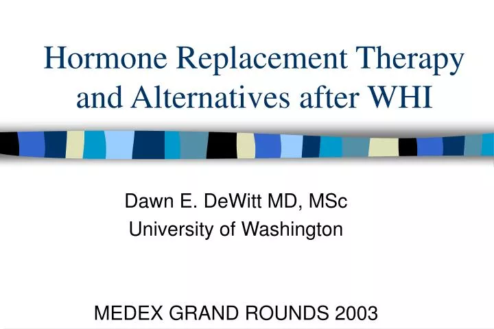 hormone replacement therapy and alternatives after whi