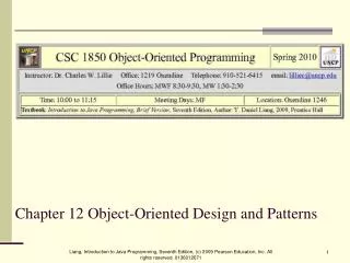 Chapter 12 Object-Oriented Design and Patterns