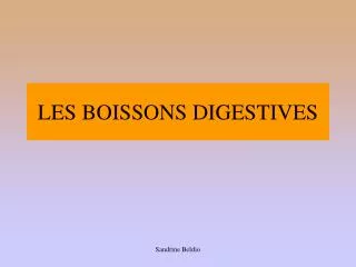 les boissons digestives