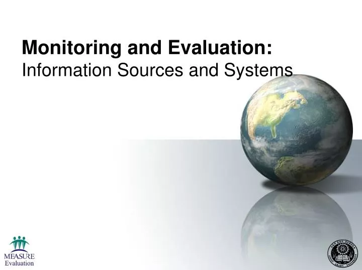 monitoring and evaluation information sources and systems