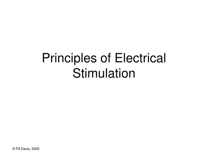 principles of electrical stimulation