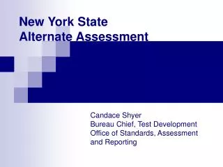 New York State Alternate Assessment