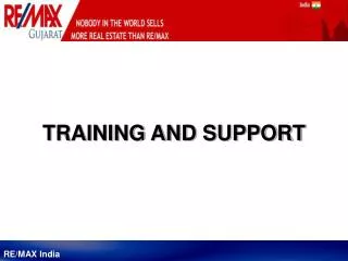 RE/MAX India Training and Support