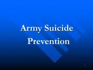 Army Suicide