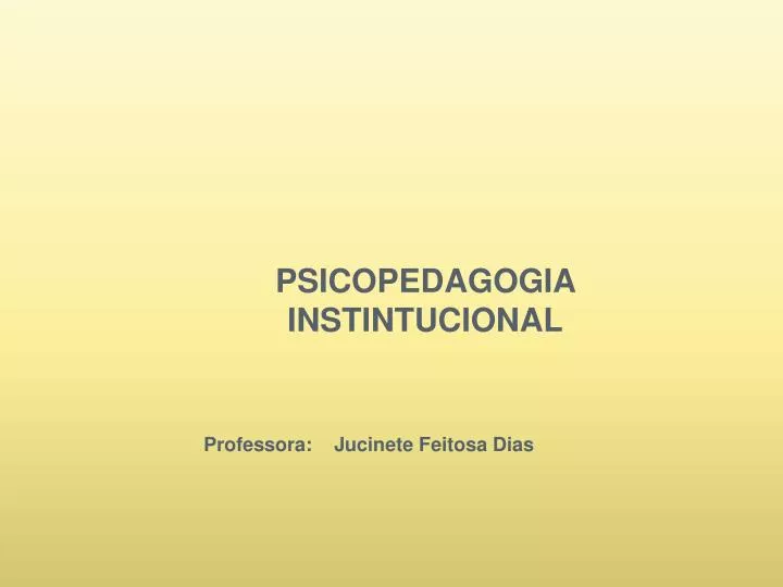 psicopedagogia instintucional