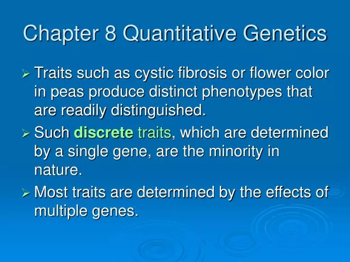 chapter 8 quantitative genetics