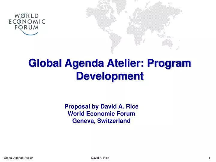 global agenda atelier program development