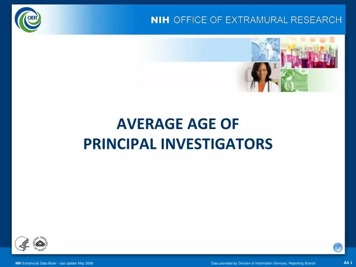 average age of principal investigators